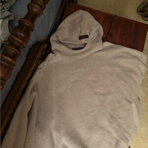 Essentials Light Gray Men's Hoodie